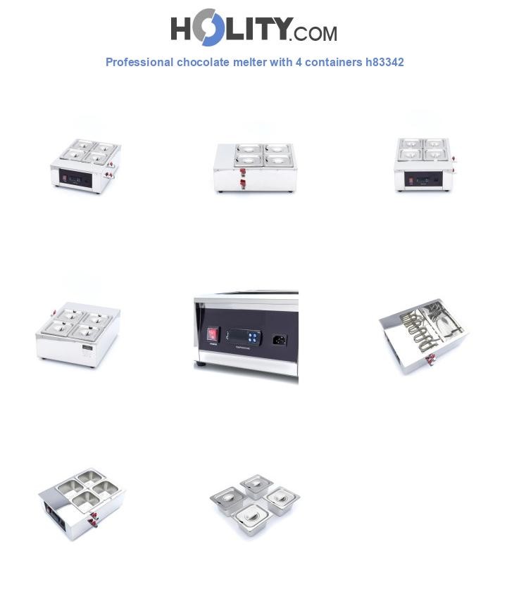Professional chocolate melter with 4 containers h83342
