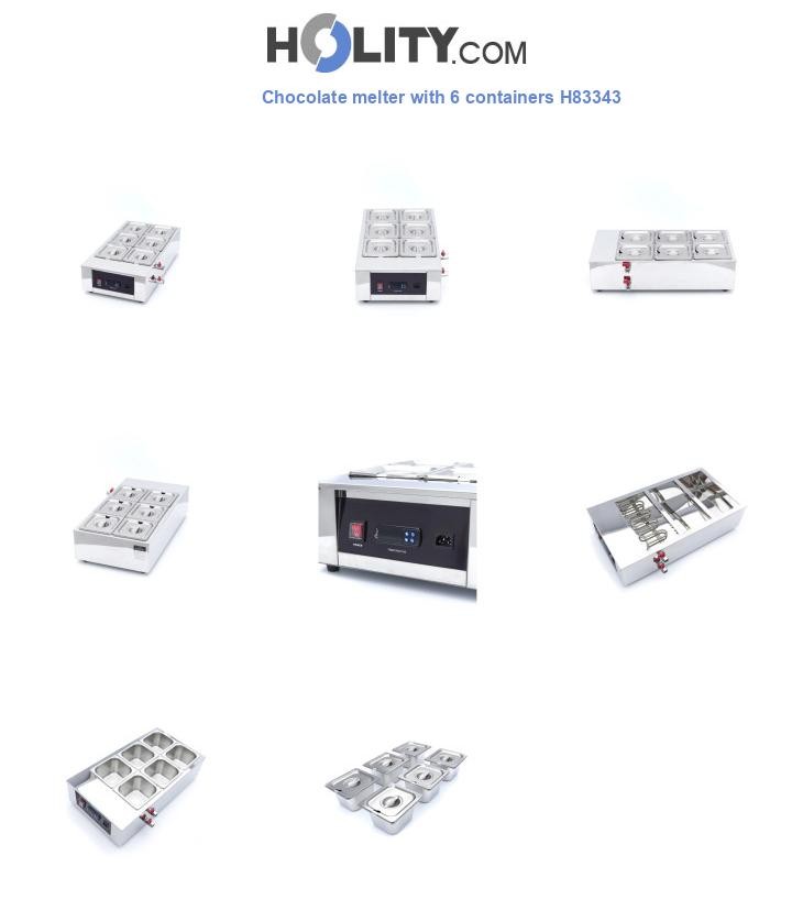 Chocolate melter with 6 containers H83343