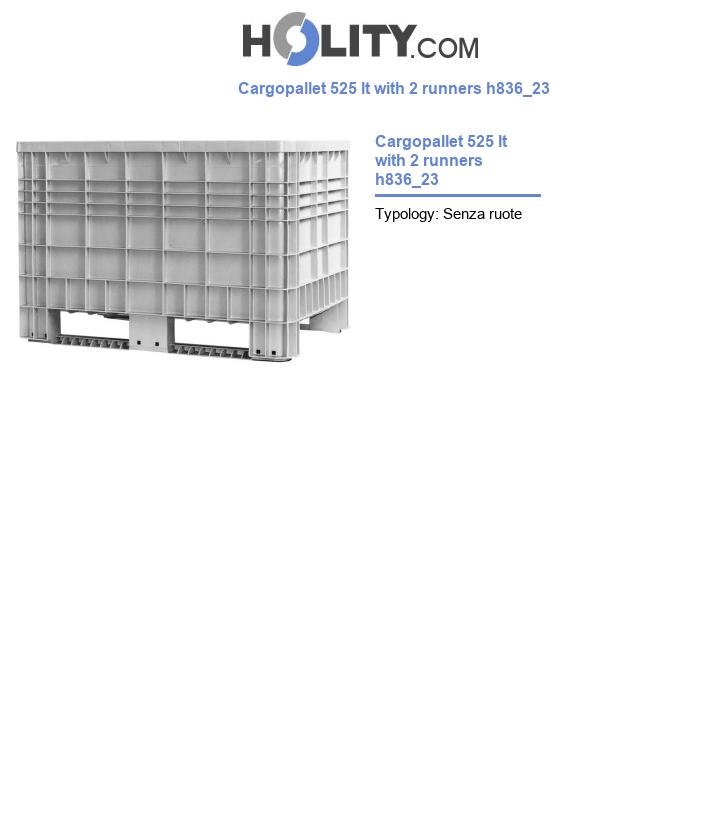 Cargopallet 525 lt with 2 runners h836_23