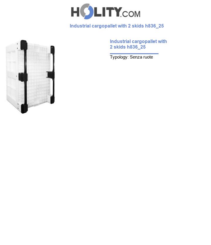 Industrial cargopallet with 2 skids h836_25