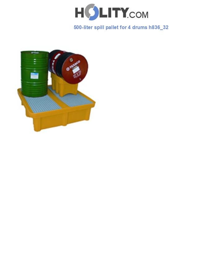 500-liter spill pallet for 4 drums h836_32