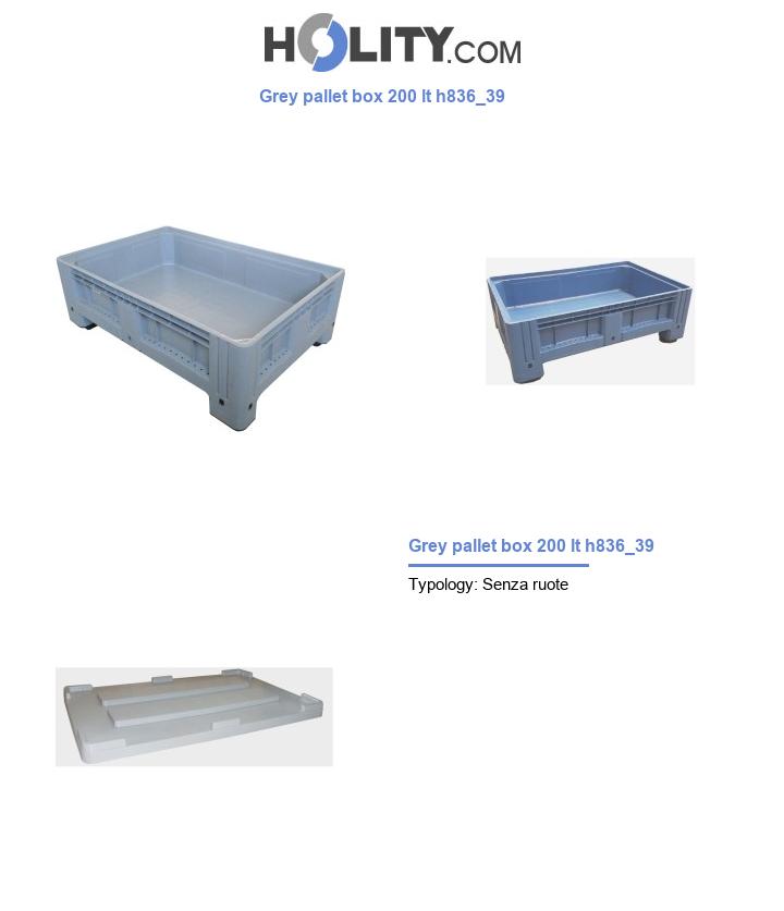 Grey pallet box 200 lt h836_39