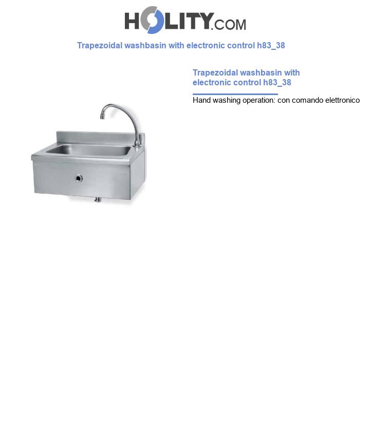 Trapezoidal washbasin with electronic control h83_38