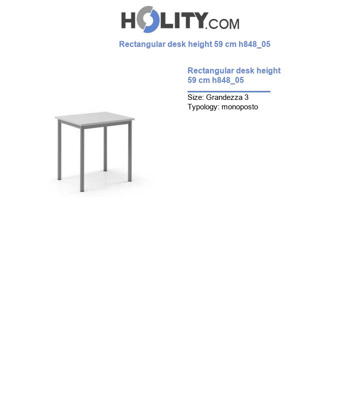 Rectangular desk height 59 cm h848_05