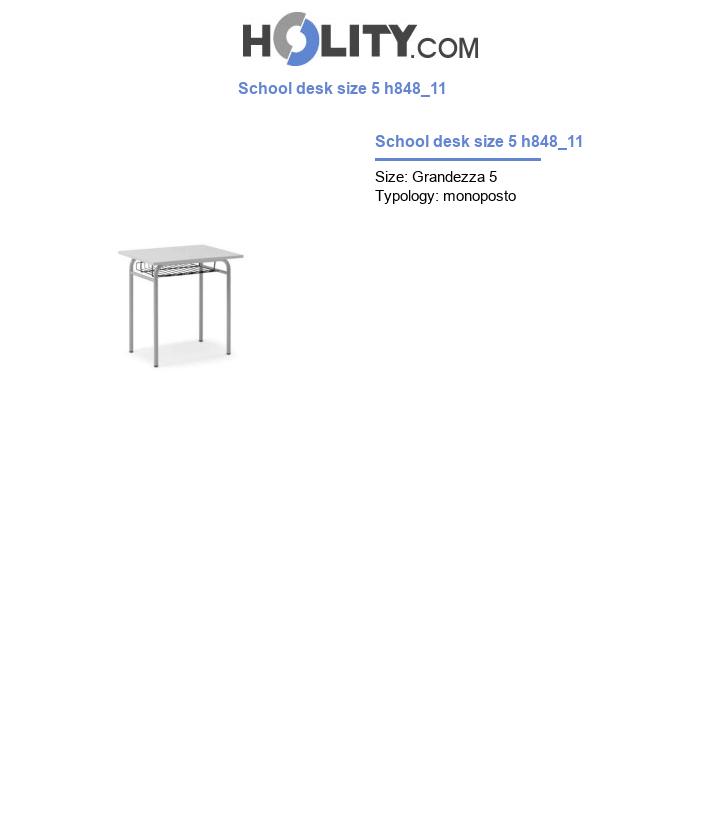 School desk size 5 h848_11