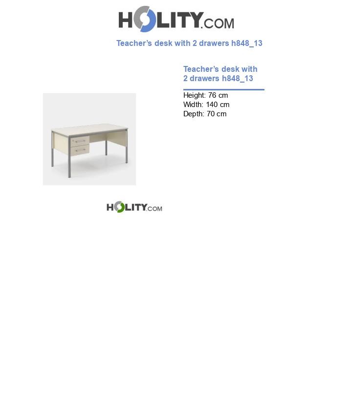 Teacher’s desk with 2 drawers h848_13