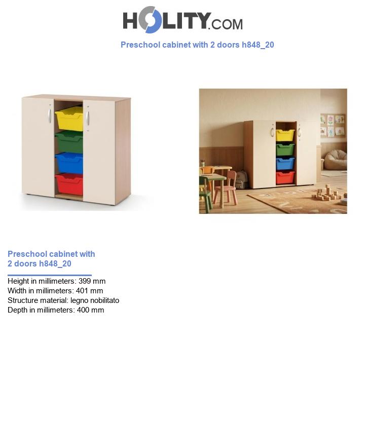 Preschool cabinet with 2 doors h848_20