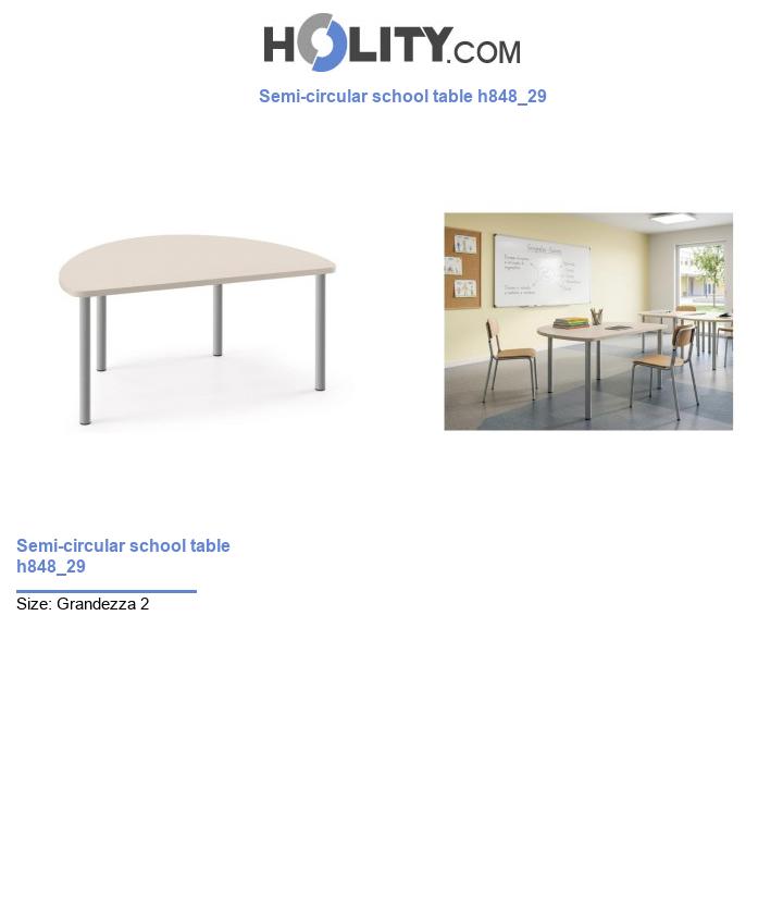 Semi-circular school table h848_29