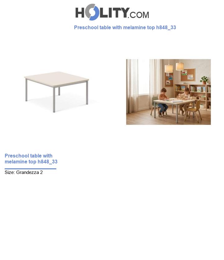 Preschool table with melamine top h848_33