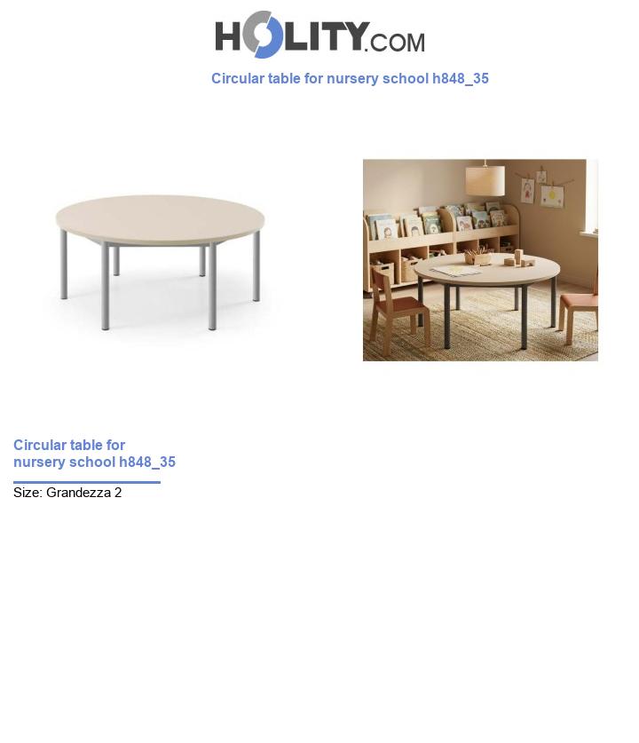 Circular table for nursery school h848_35