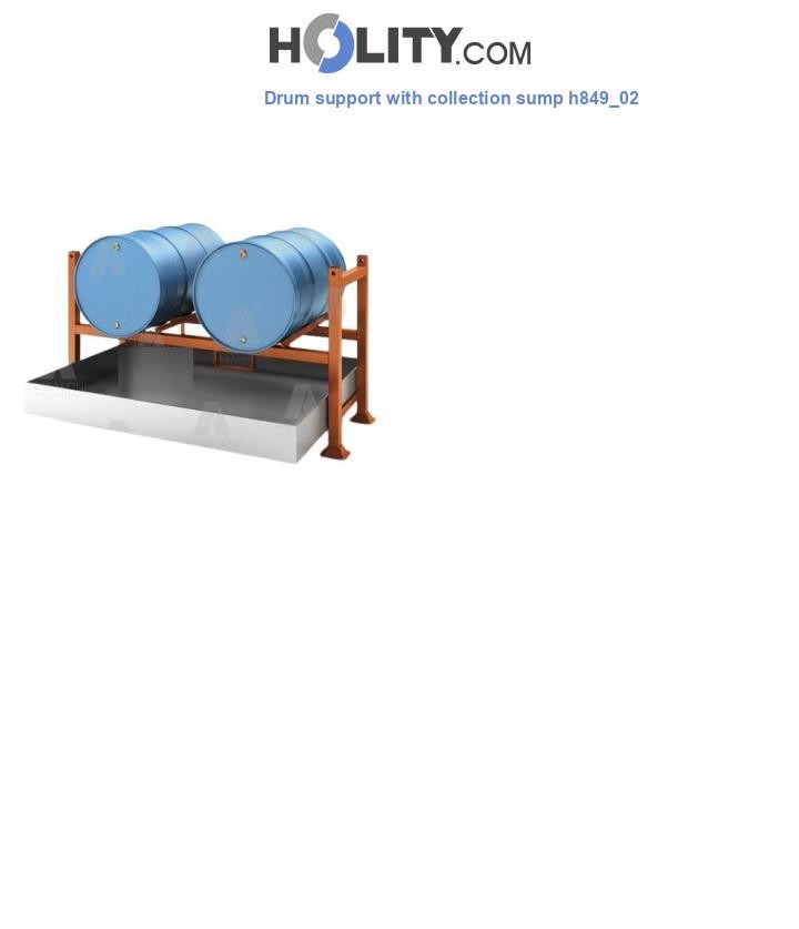 Drum support with collection sump h849_02