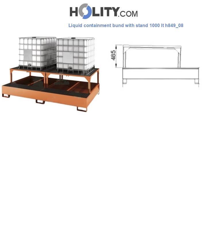 Liquid containment bund with stand 1000 lt h849_08