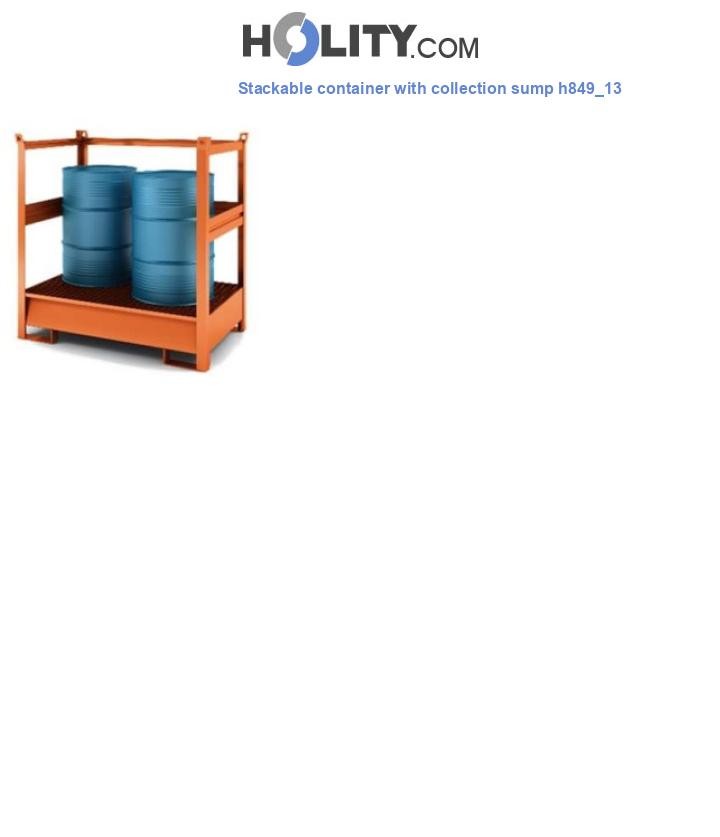 Stackable container with collection sump h849_13