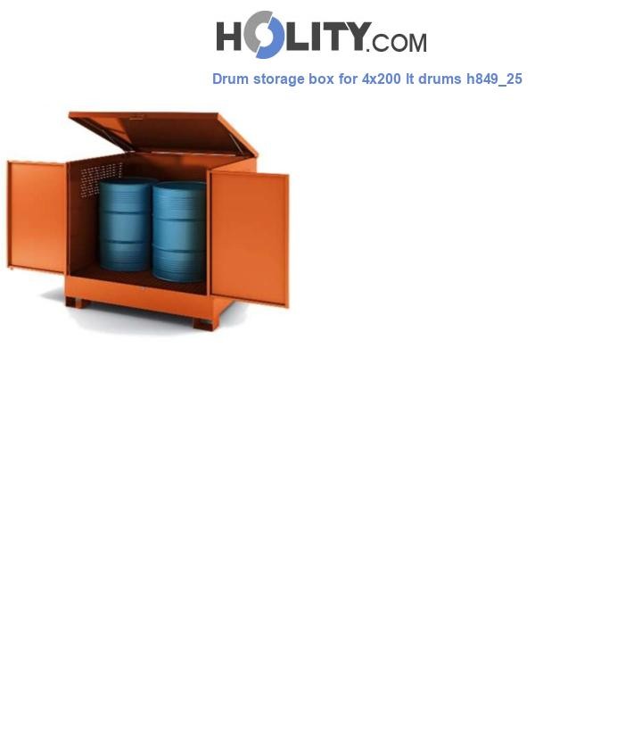Drum storage box for 4x200 lt drums h849_25