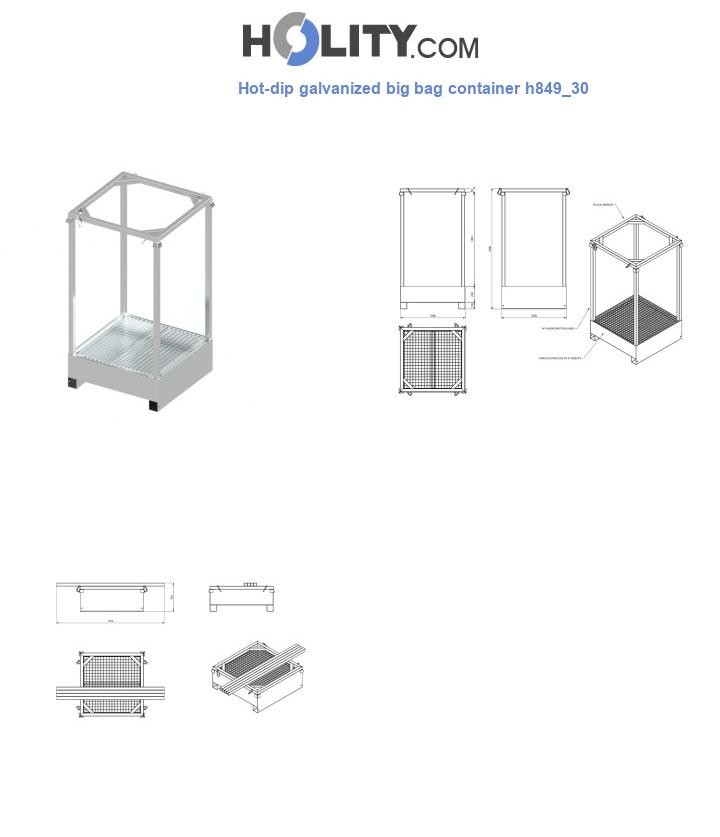 Hot-dip galvanized big bag container h849_30