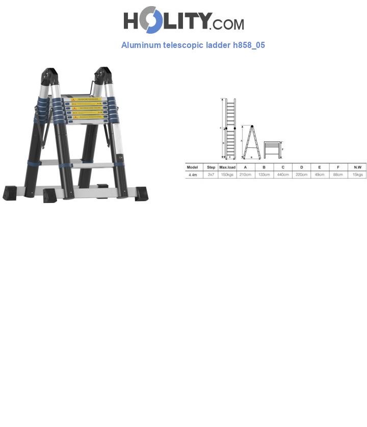 Aluminum telescopic ladder h858_05