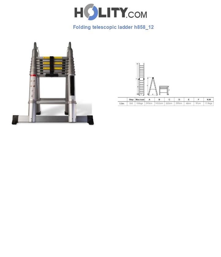 Folding telescopic ladder h858_12