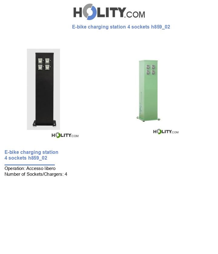 E-bike charging station 4 sockets h859_02