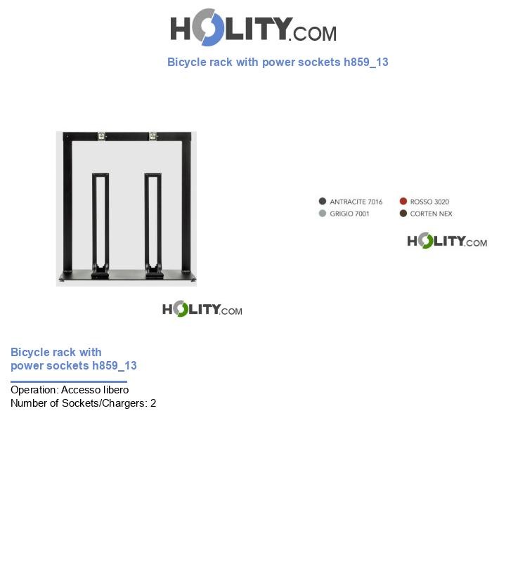 Bicycle rack with power sockets h859_13