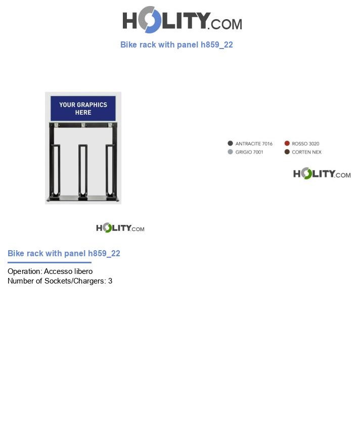 Bike rack with panel h859_22