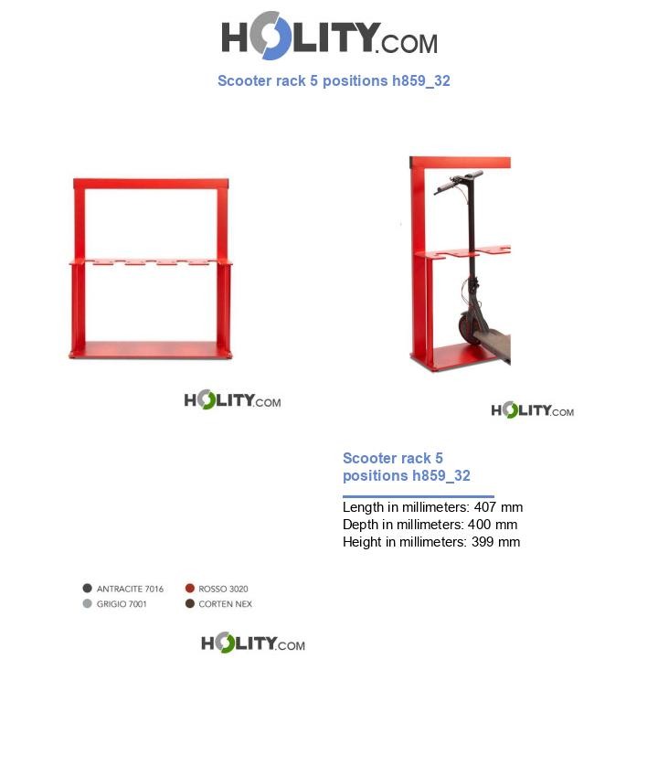 Scooter rack 5 positions h859_32