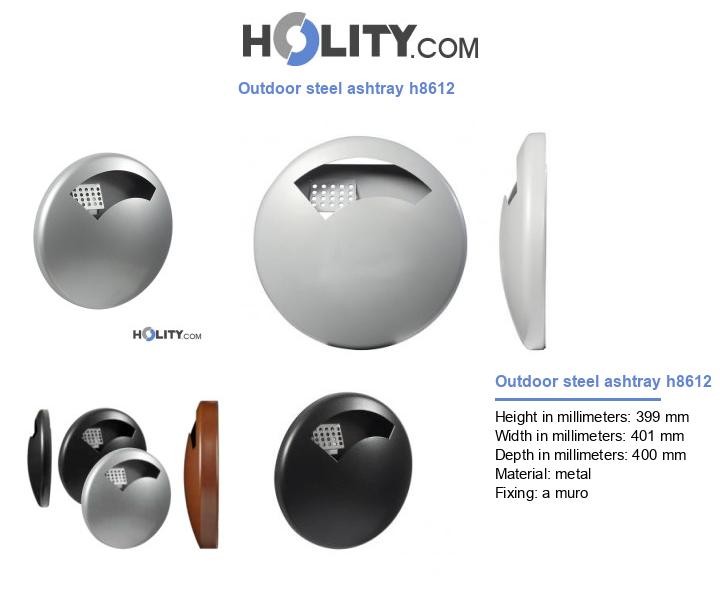 Outdoor steel ashtray h8612