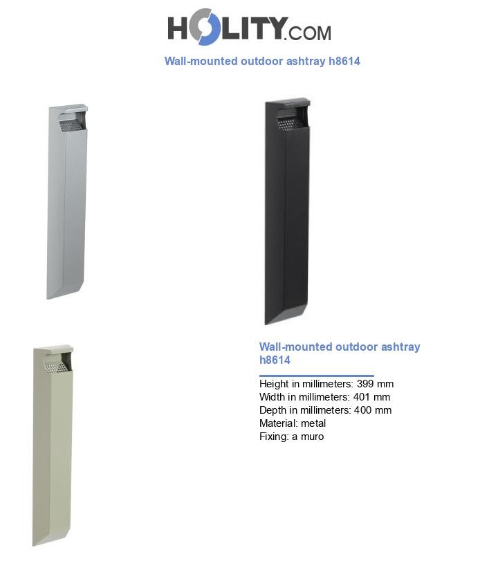Wall-mounted outdoor ashtray h8614