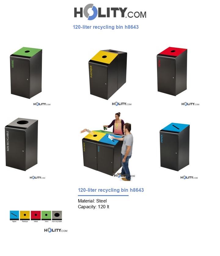 120-liter recycling bin h8643