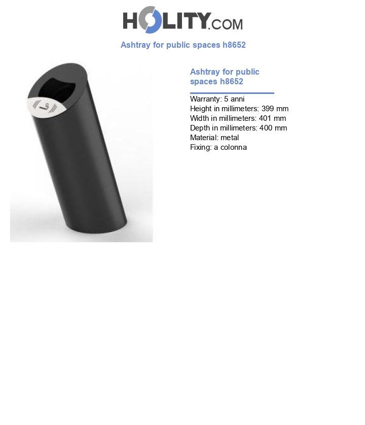Ashtray for public spaces h8652