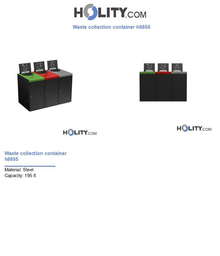 Waste collection container h8655