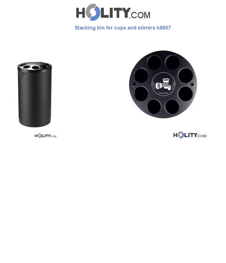 Stacking bin for cups and stirrers h8657