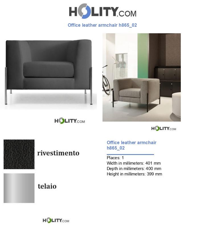 Office leather armchair h865_02