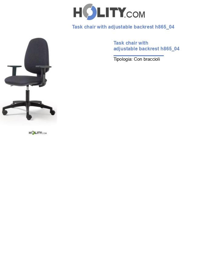 Task chair with adjustable backrest h865_04