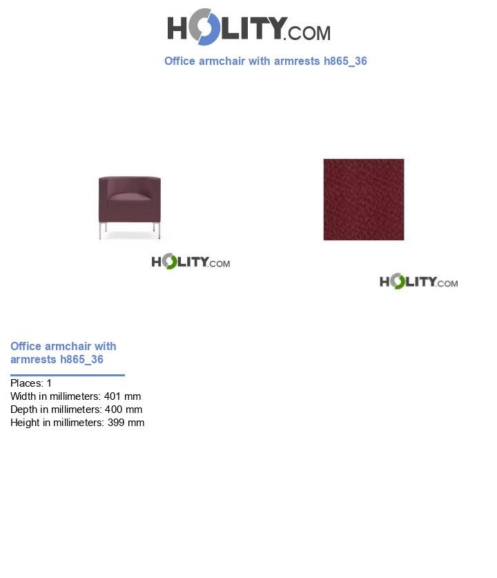 Office armchair with armrests h865_36