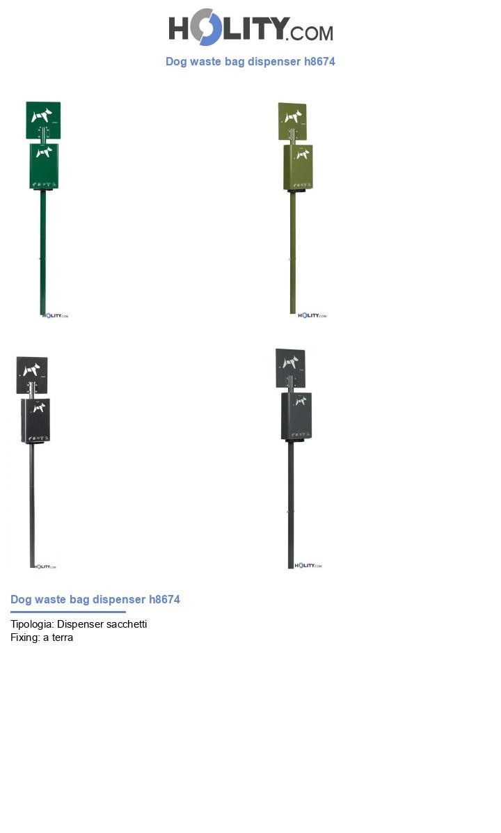 Dog waste bag dispenser h8674