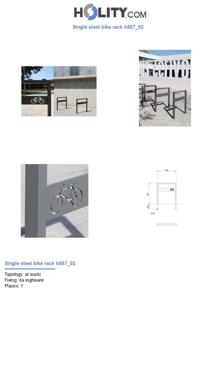 Single steel bike rack h867_02