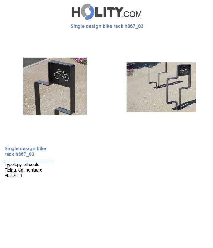Single design bike rack h867_03