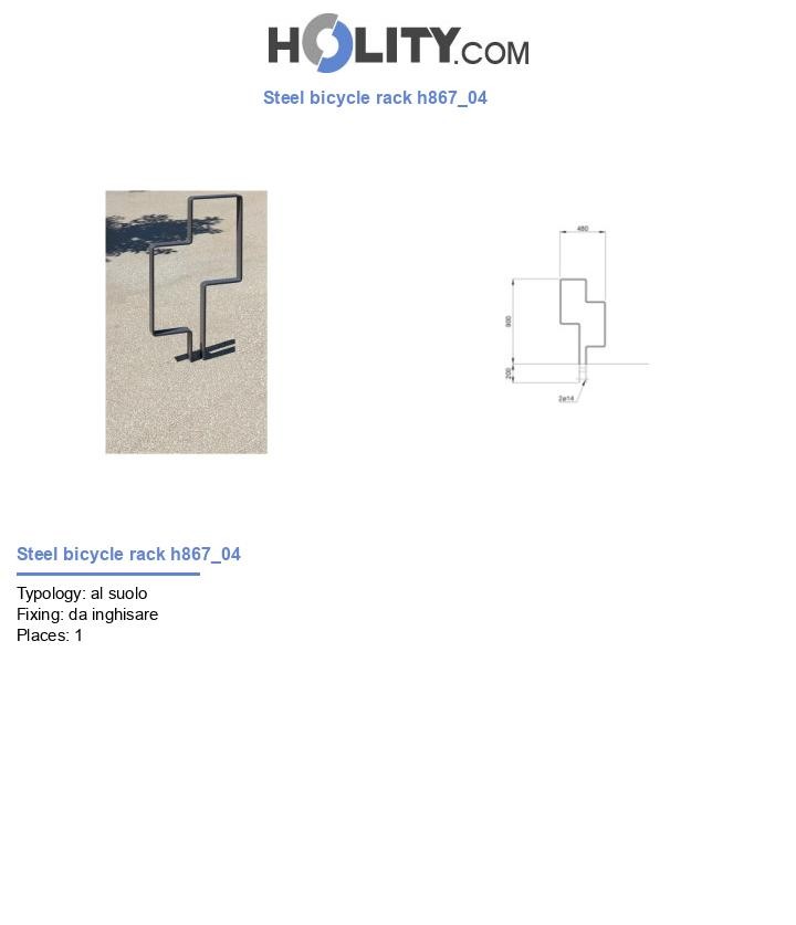Steel bicycle rack h867_04