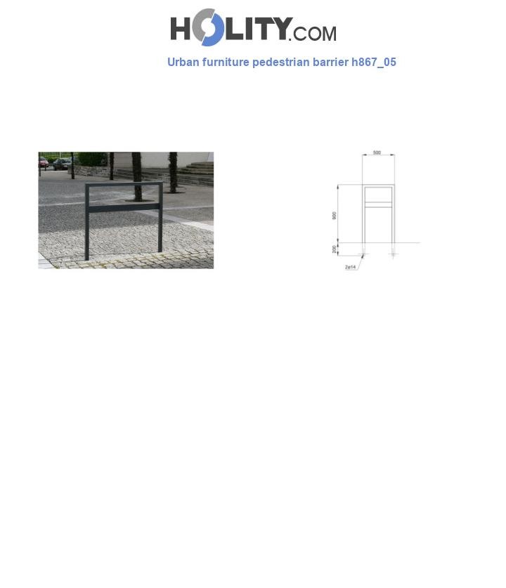 Urban furniture pedestrian barrier h867_05
