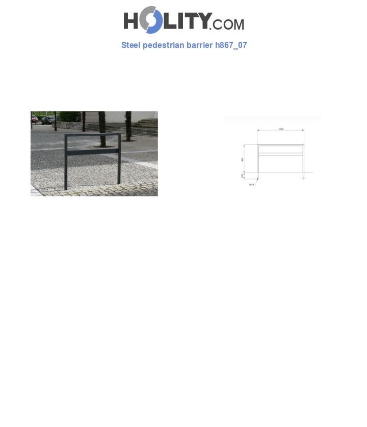 Steel pedestrian barrier h867_07