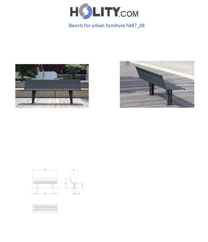 Bench for urban furniture h867_08