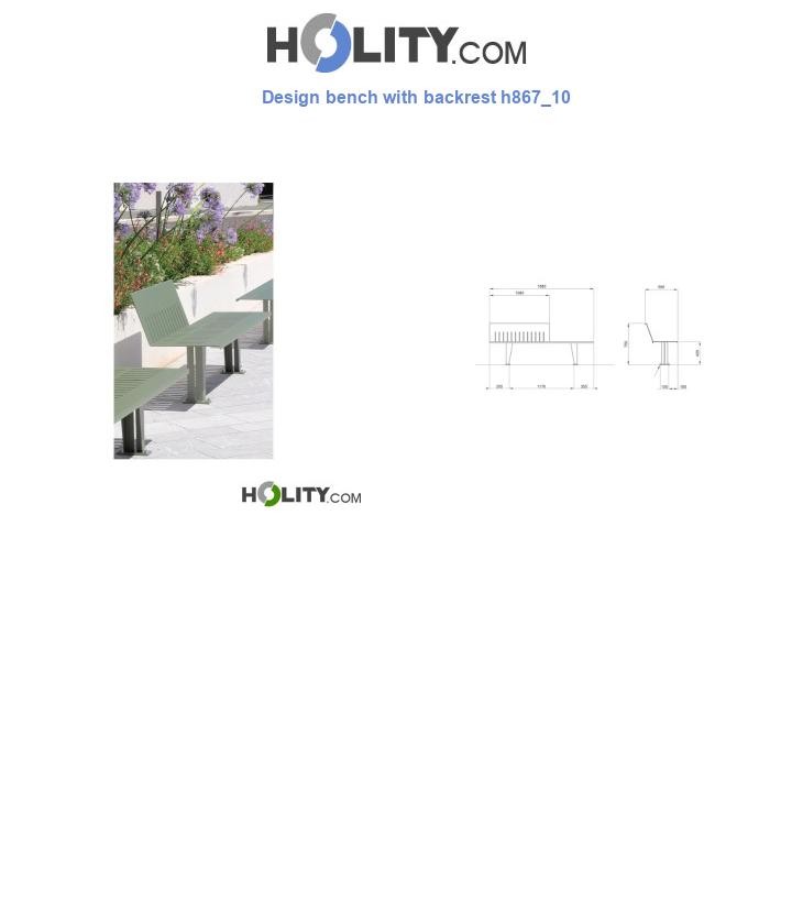 Design bench with backrest h867_10