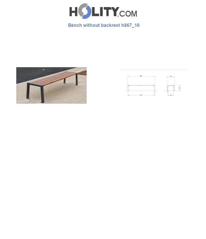 Bench without backrest h867_16