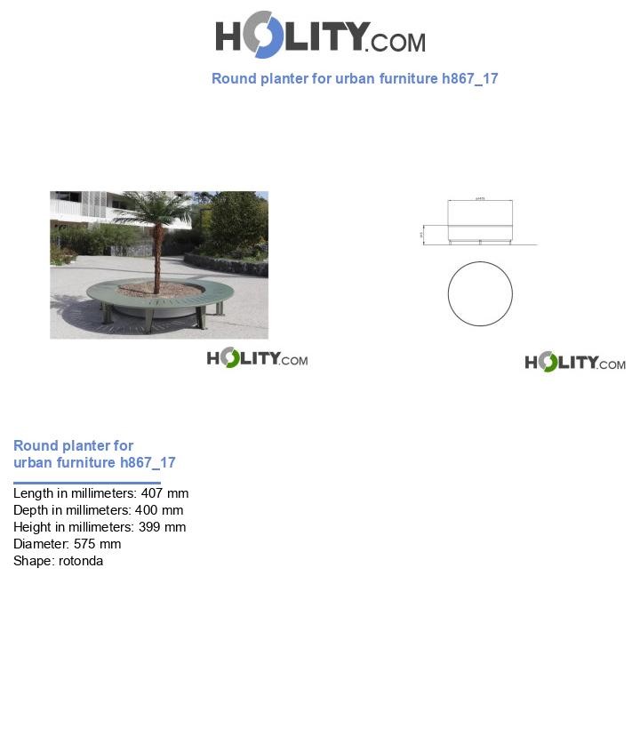 Round planter for urban furniture h867_17
