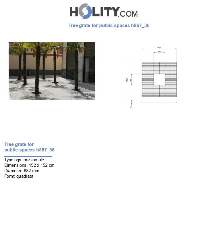 Tree grate for public spaces h867_36