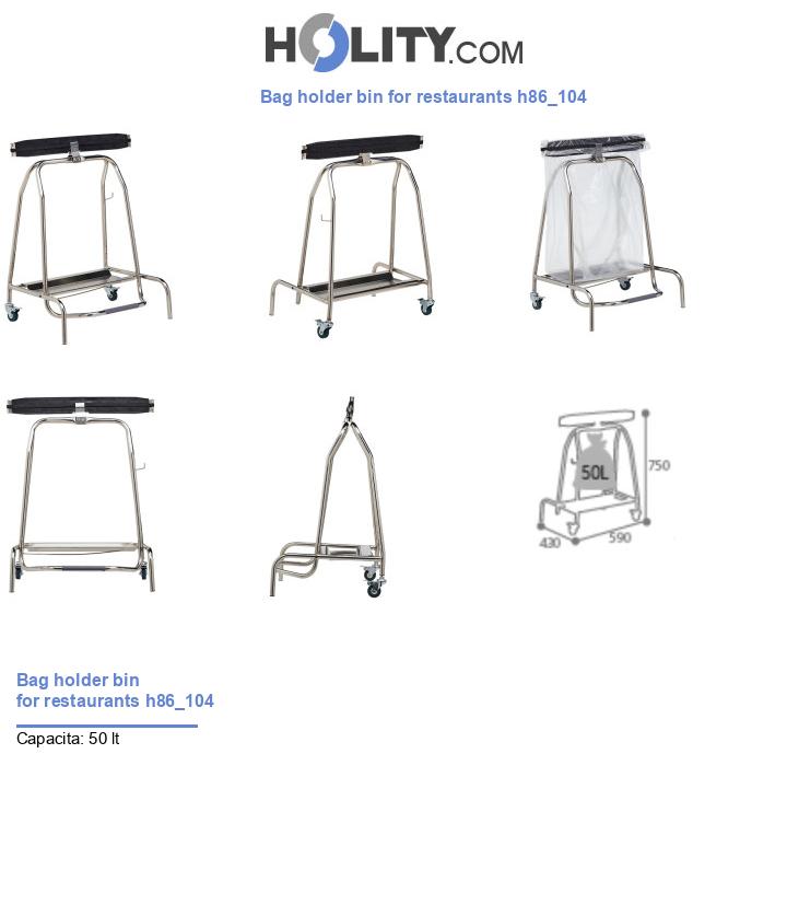 Bag holder bin for restaurants h86_104