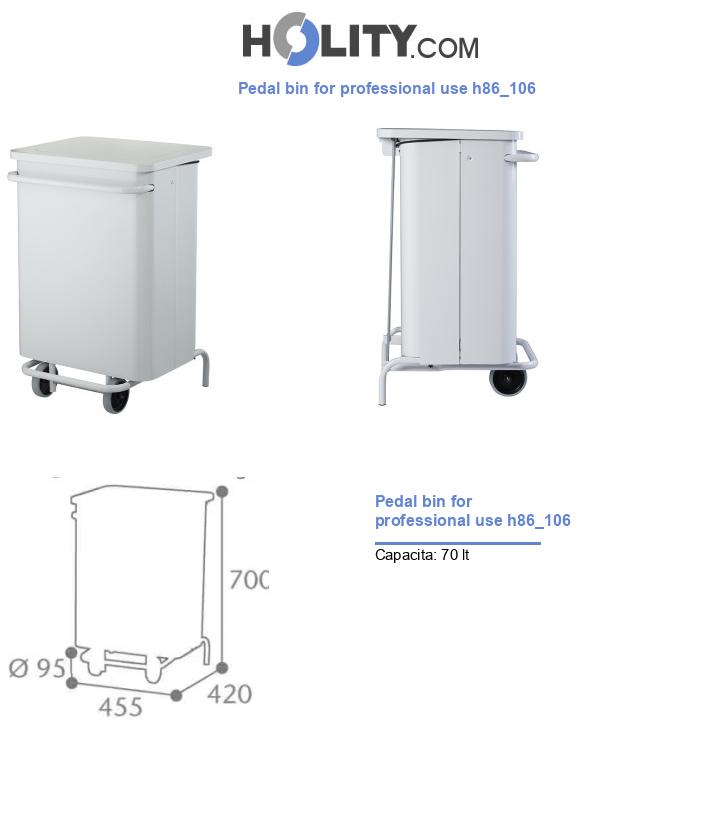 Pedal bin for professional use h86_106