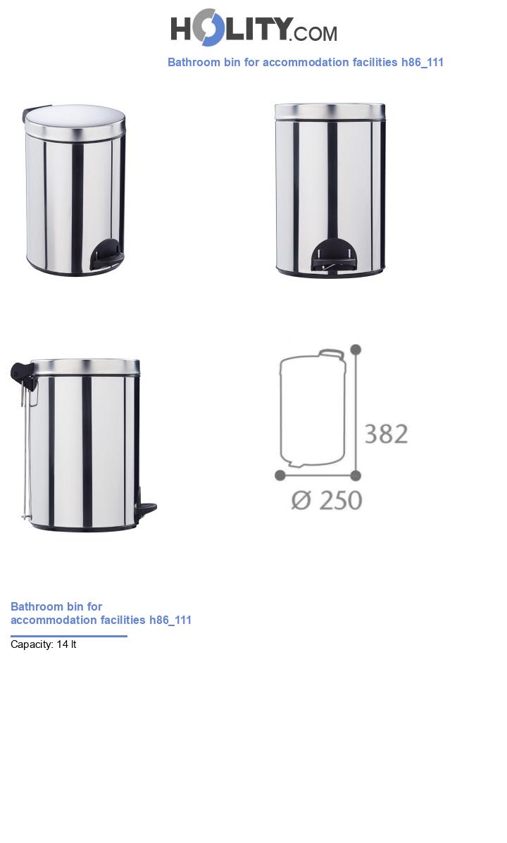 Bathroom bin for accommodation facilities h86_111