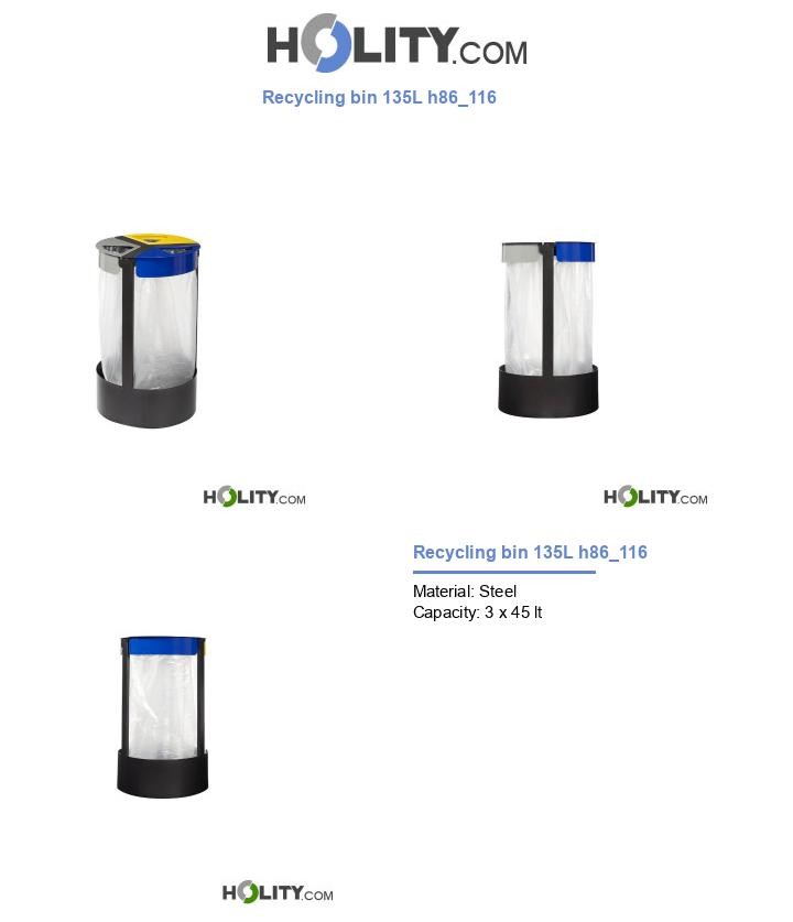 Recycling bin 135L h86_116
