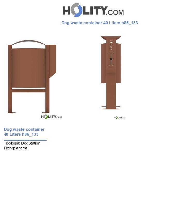 Dog waste container 40 Liters h86_133